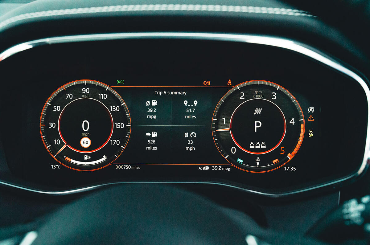 Jaguar XF Sportbrake instrument display Jaguar XF Sportbrake instrument display