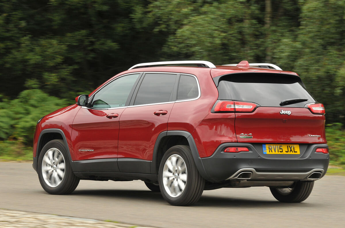 Jeep Cherokee rear cornering