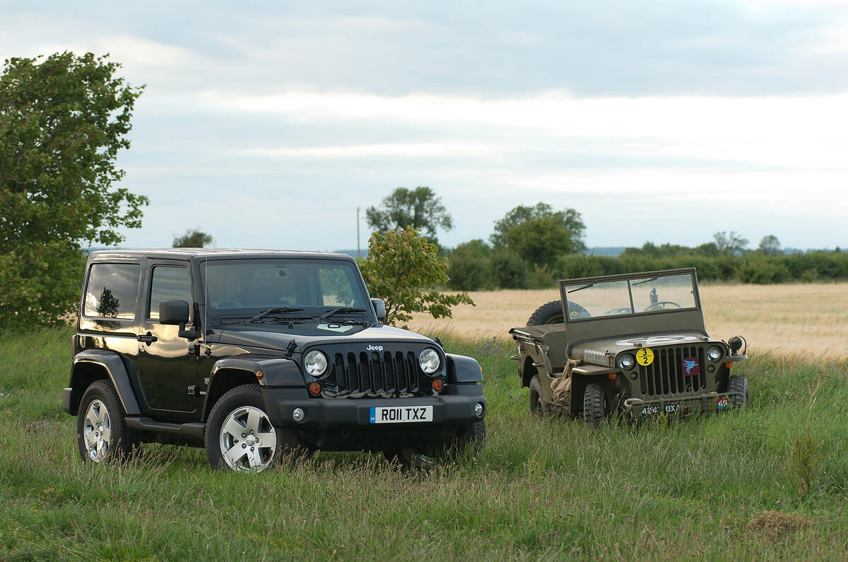 Old and new Jeep Wrangler