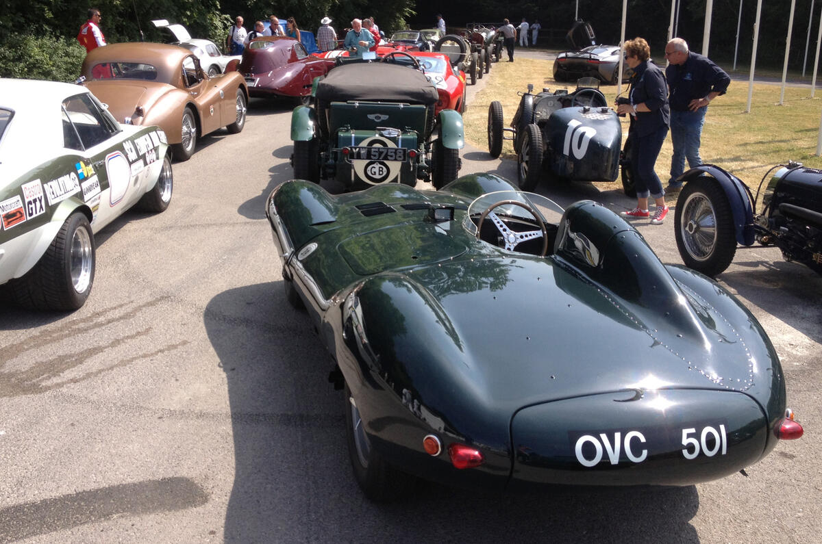Driving the Jaguar D-type at Goodwood