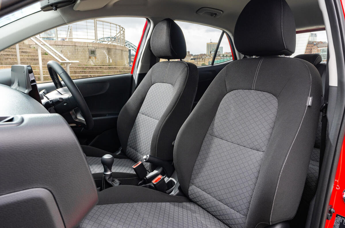 Kia Picanto review 2024 19 front seats