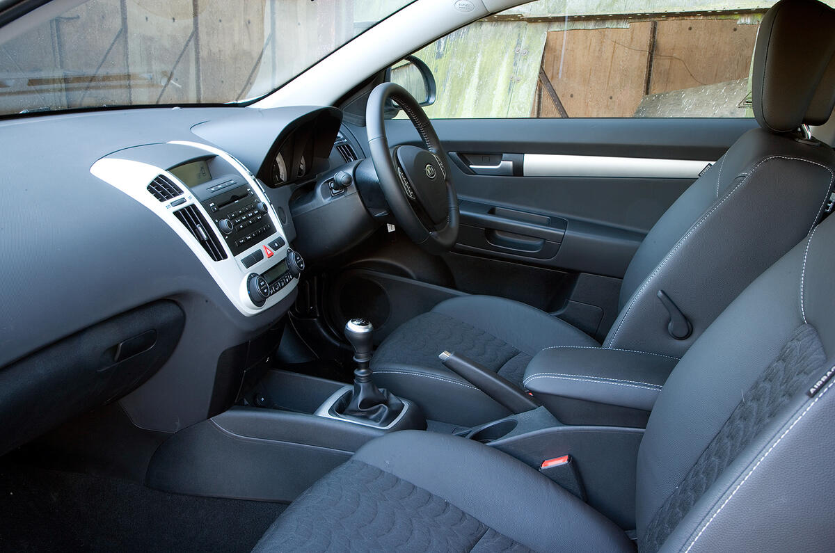 It’ll take a lot of fiddling with the seat and wheel before you’ll be comfortable Kia Procee'd front seats