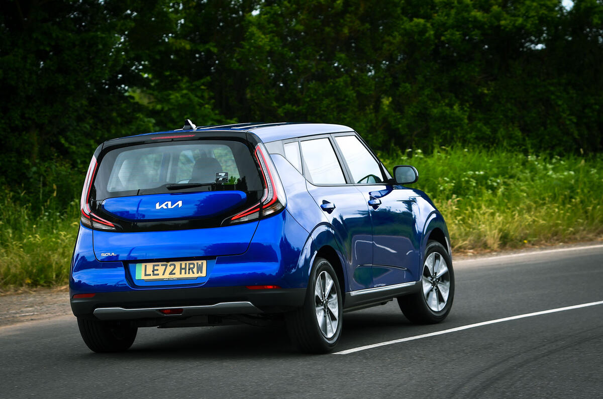kia soul ev review 2023 03 rear cornering