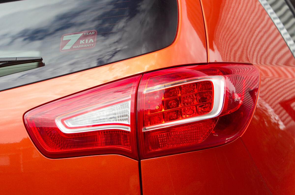 The intricately designed rear lights have a real feeling of quality Kia Sportage rear light
