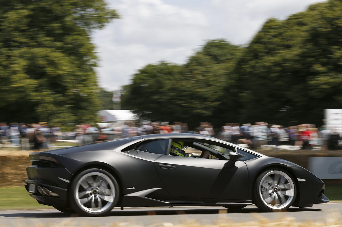 no title Tackling Goodwood's famous hill climb in a Lamborghini Huracan