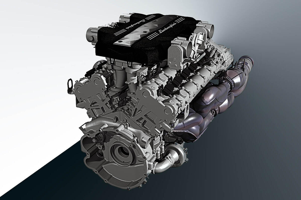no title Lambo's new V12 in detail