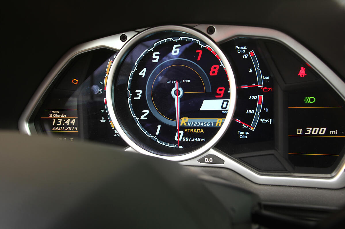 Lamborghini Aventador instrument cluster