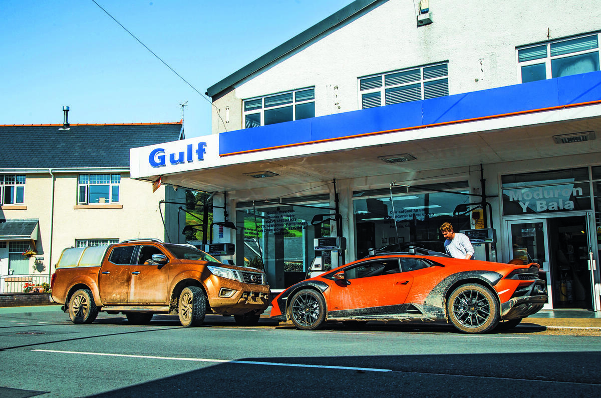 Lamborghini Huracan Sterrato petrol station