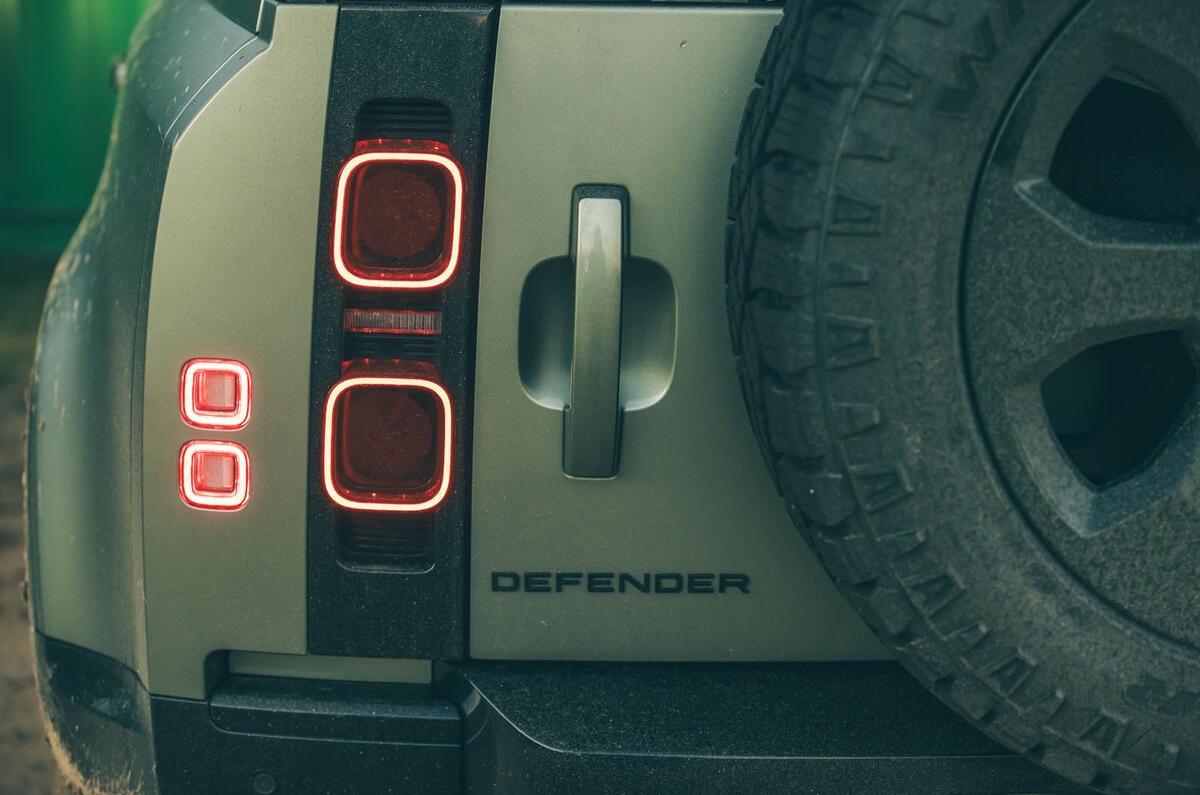 Land Rover Defender review 2024 09 back lights