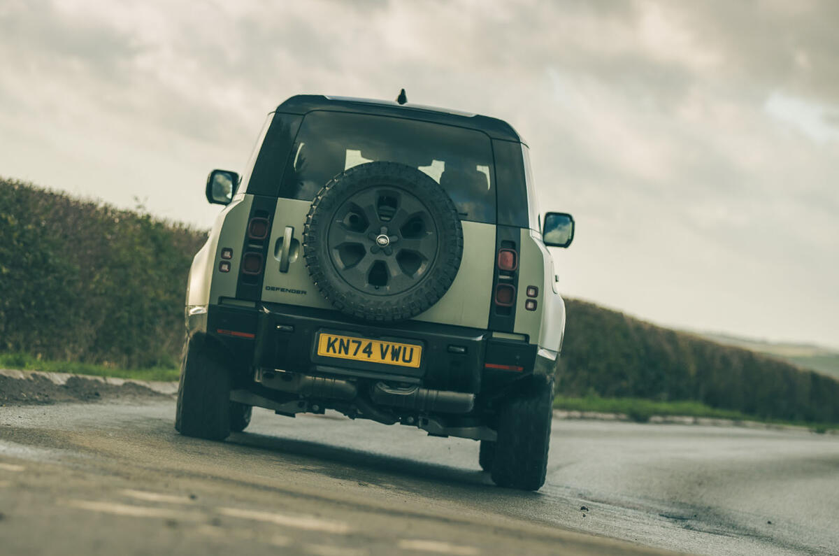 Land Rover Defender review 2024 18 rear cornering