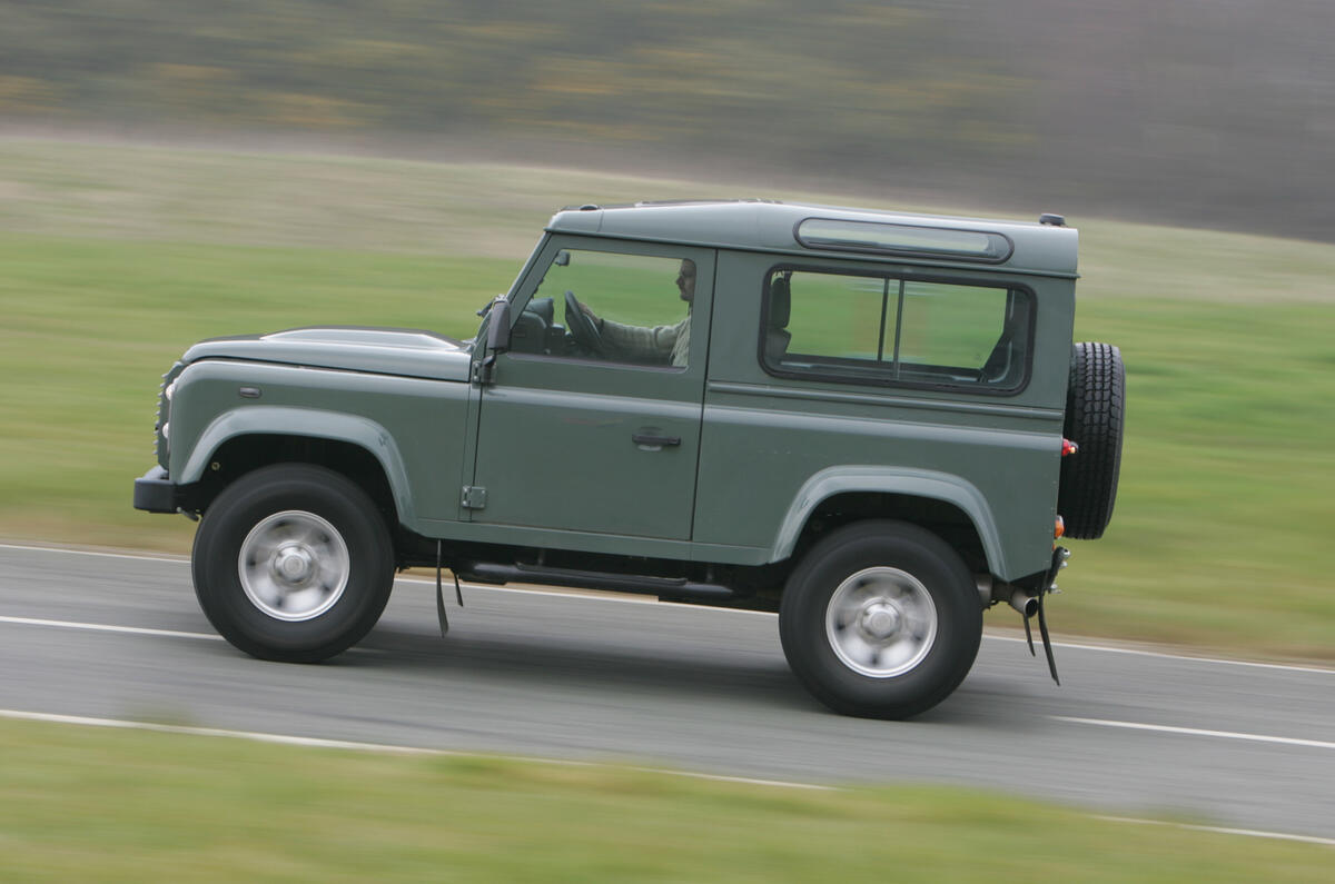 Great low-down torque means you can keep up with the traffic below motorway speeds Land Rover Defender has good low-down torque