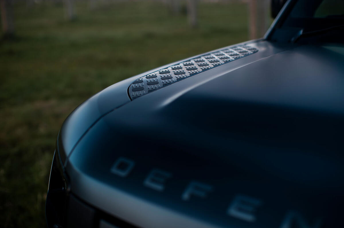 land rover defender v8 130 review 2023 06 bonnet