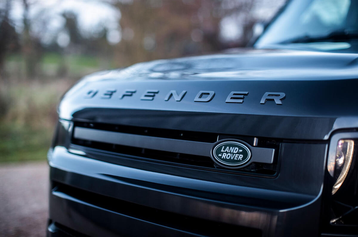 land rover defender v8 130 review 2023 07 grill