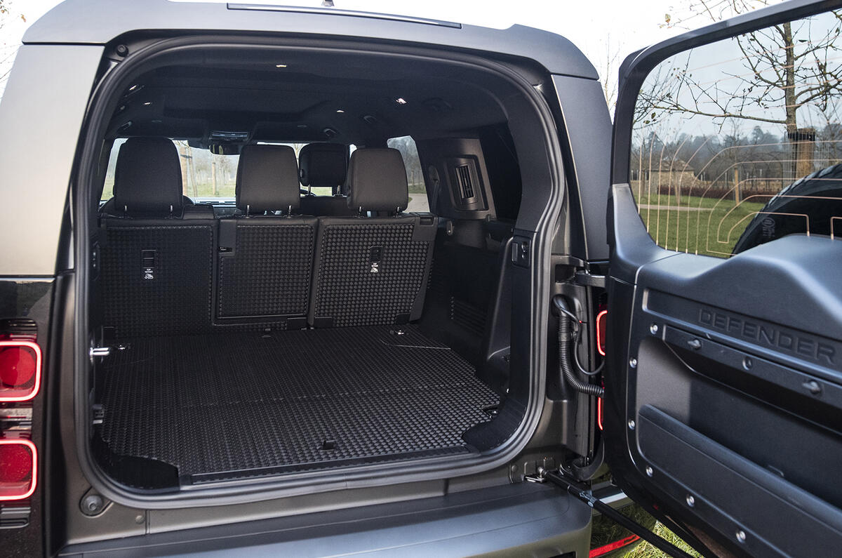 land rover defender v8 130 review 2023 11 boot