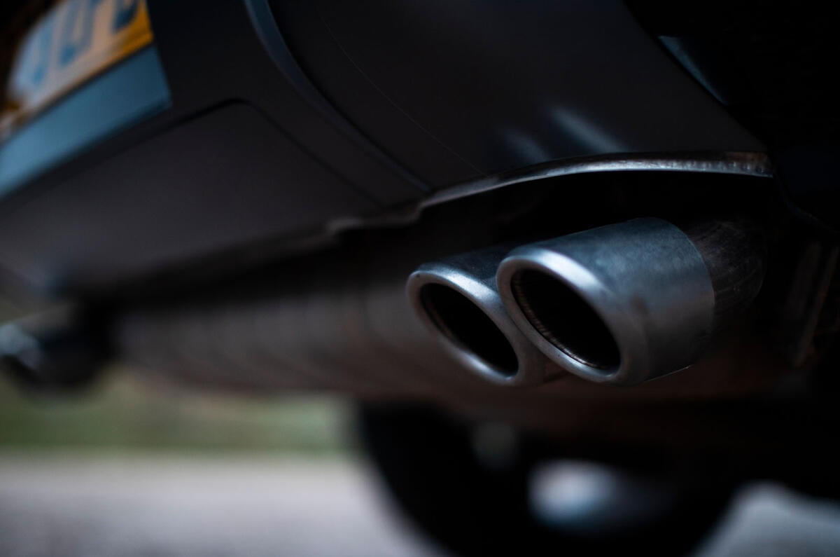 land rover defender v8 130 review 2023 13 exhaust