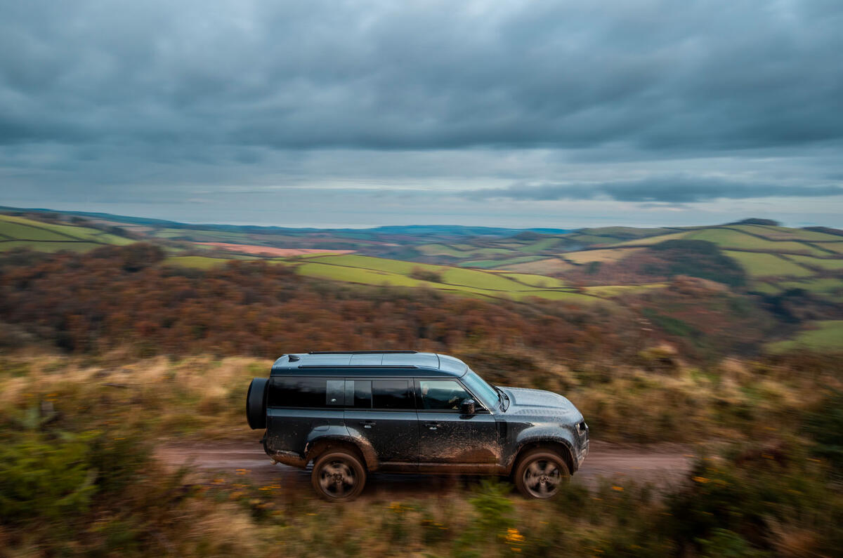 land rover defender v8 130 review 2023 20 panning off road