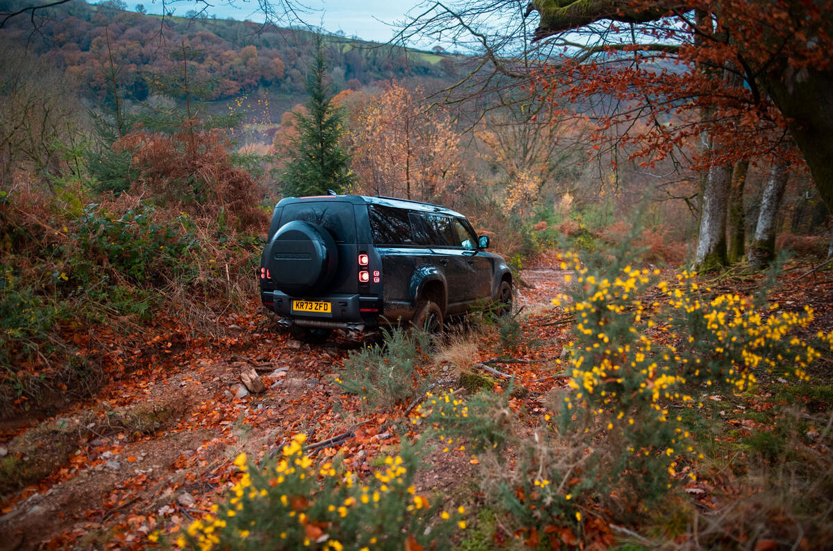 land rover defender v8 130 review 2023 23 off road rear