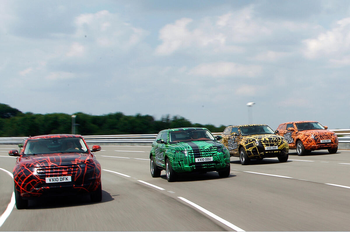 Range Rover Evoque in testing