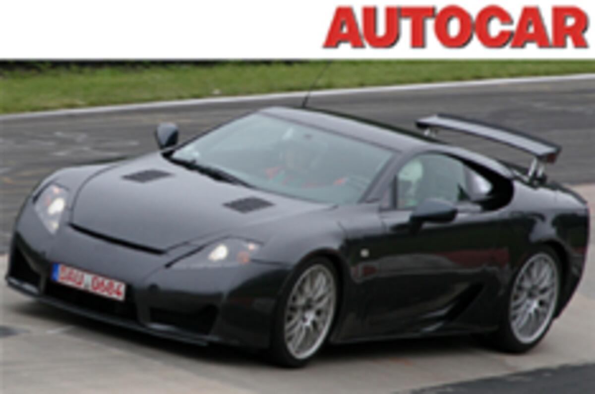 Lexus supercar on track