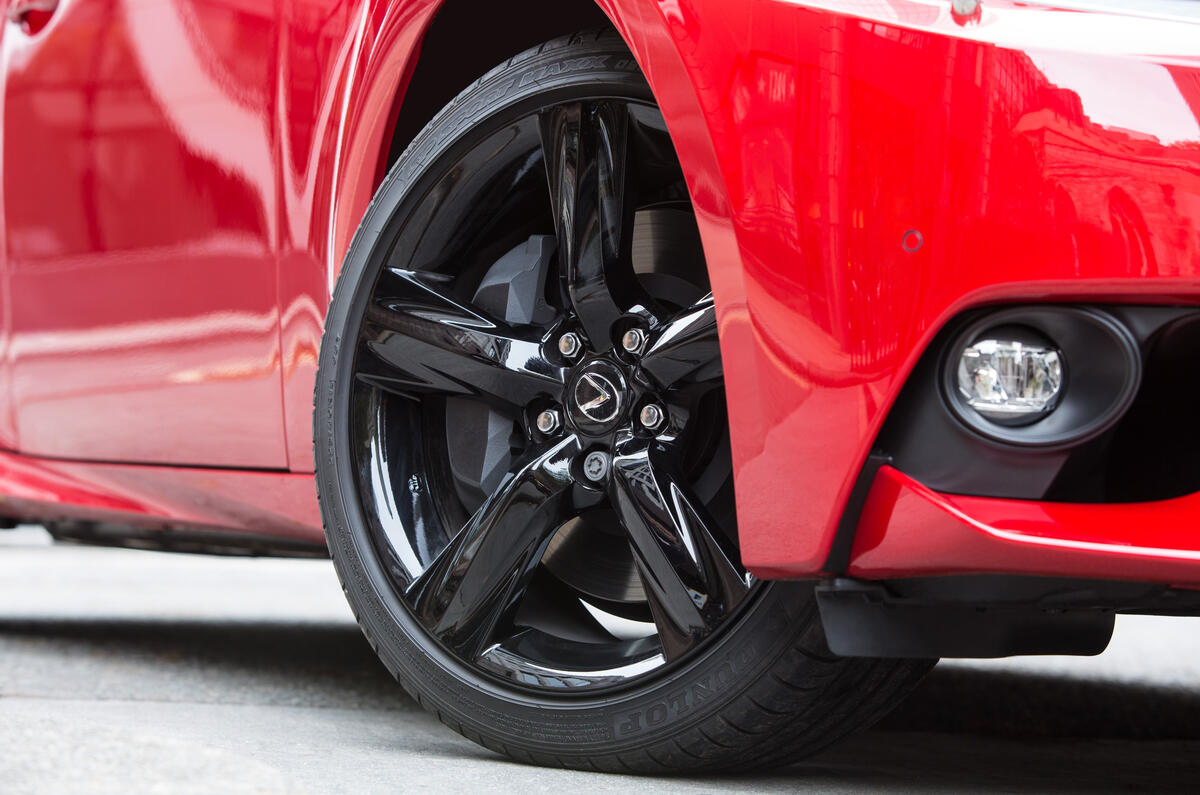 Lexus IS black alloy wheels