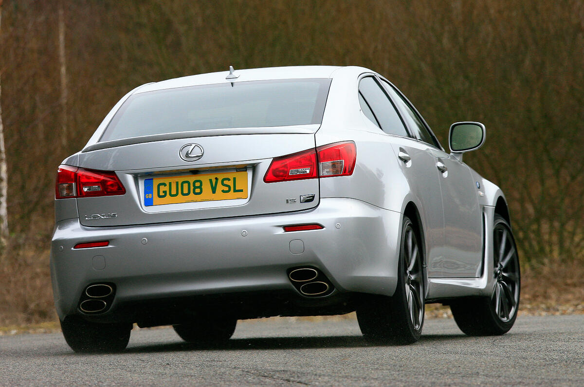 The F rides just like a regular IS Lexus IS-F rear cornering
