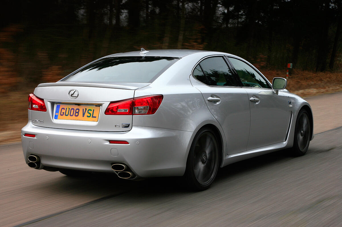 Around town or at a cruise, the IS-F’s V8 is never intrusive Lexus IS-F rear quarter