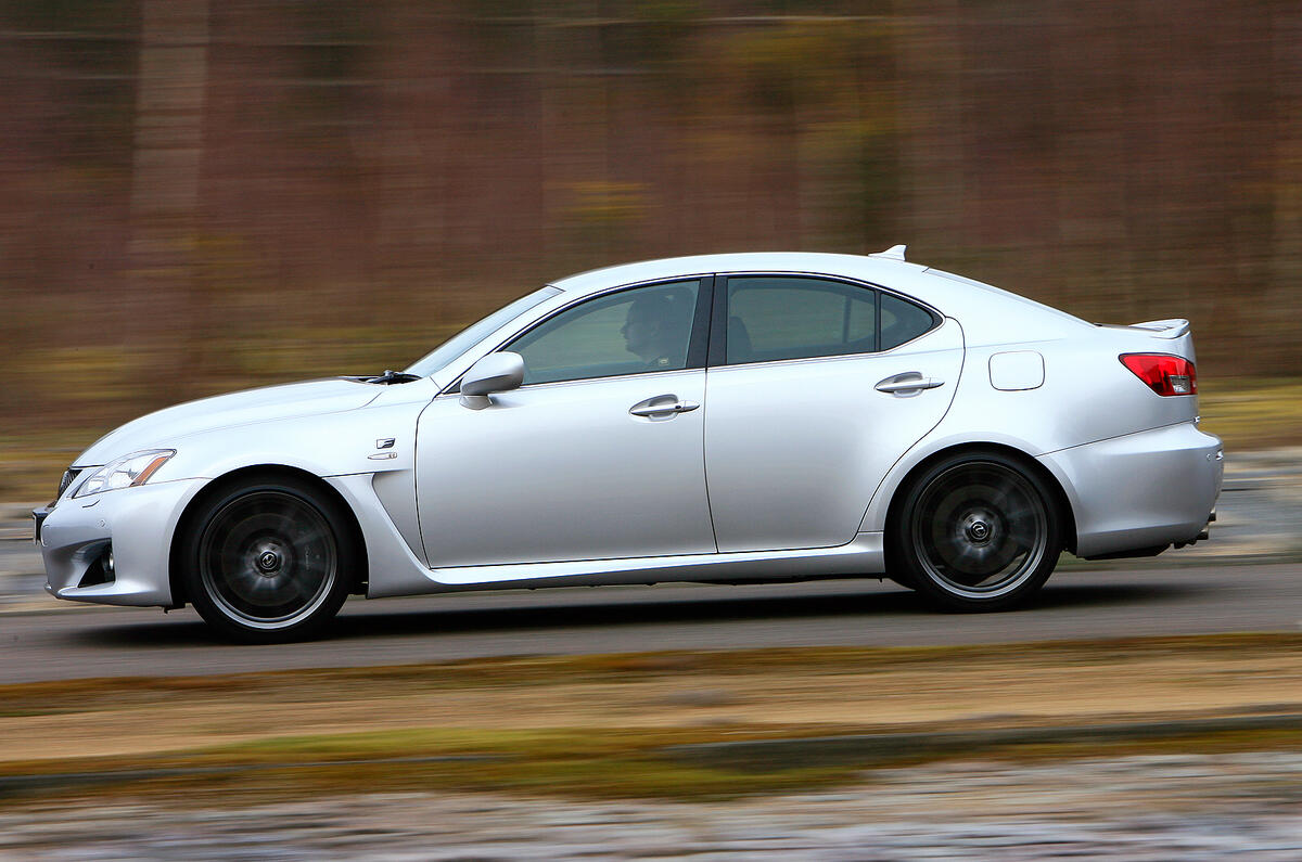 The IS-F’s powerband is not narrow enough to justify eight forward ratios Lexus IS-F side profile