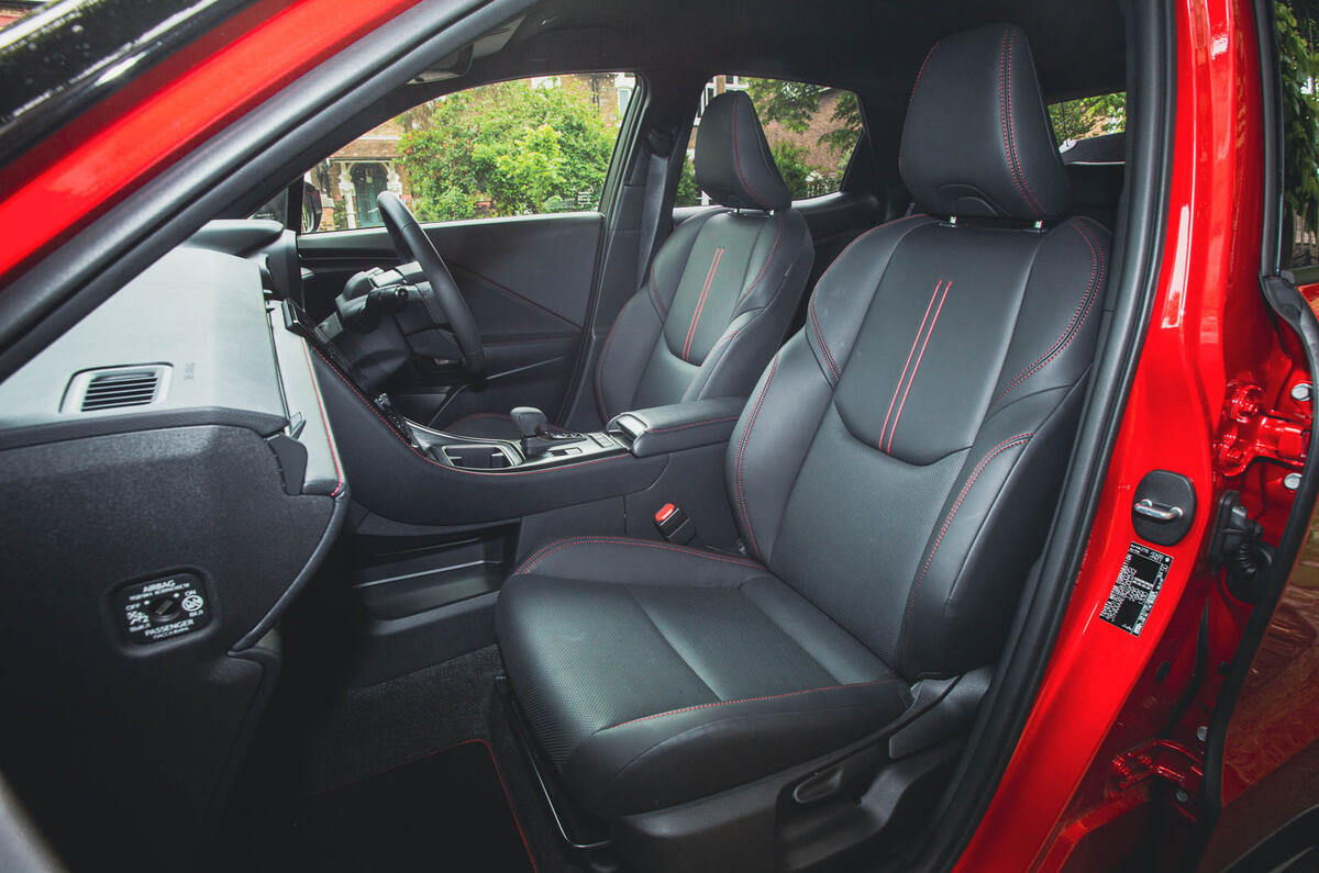 lexus lbx review 2024 20 front seats