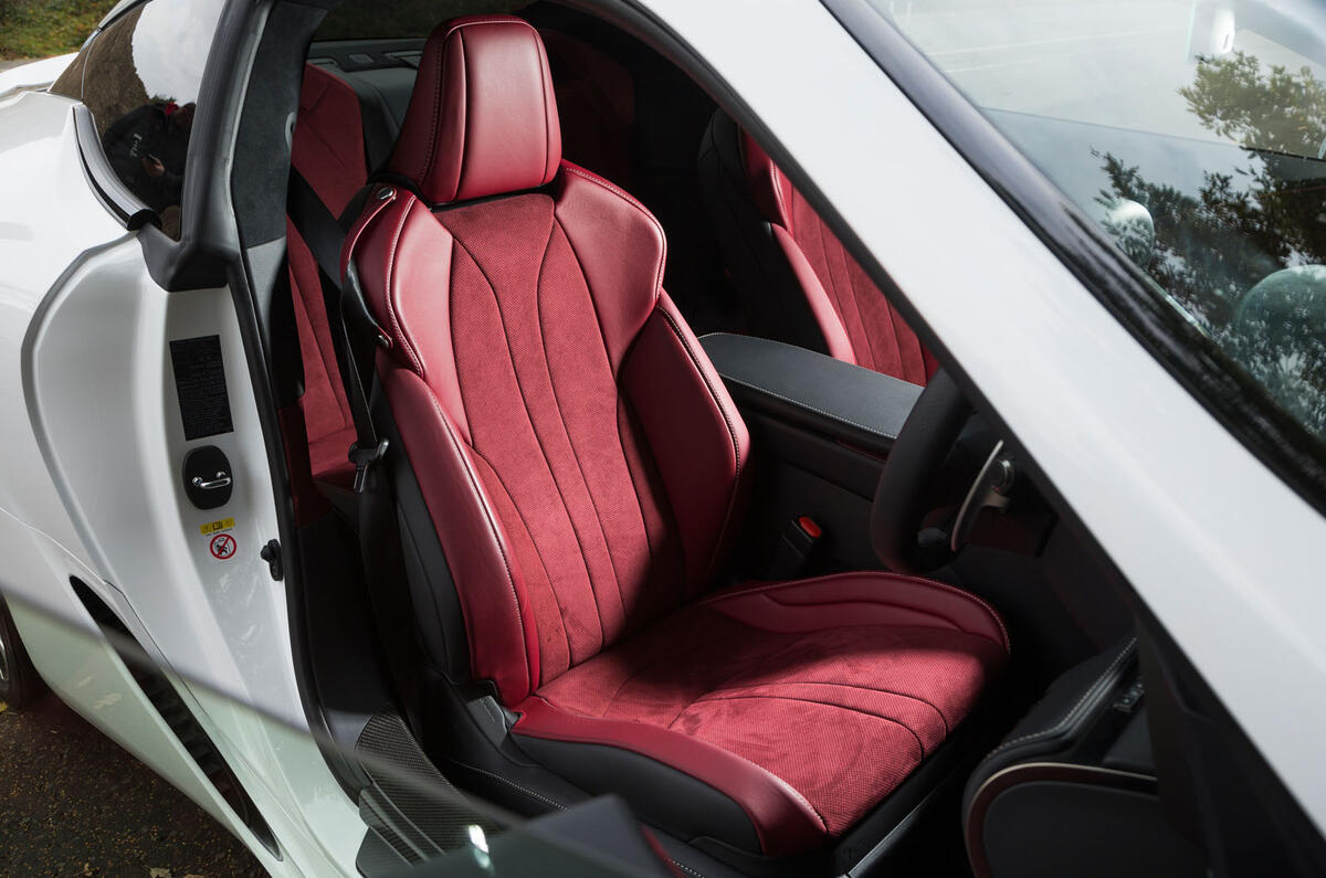 Lexus LC500 front sports seats