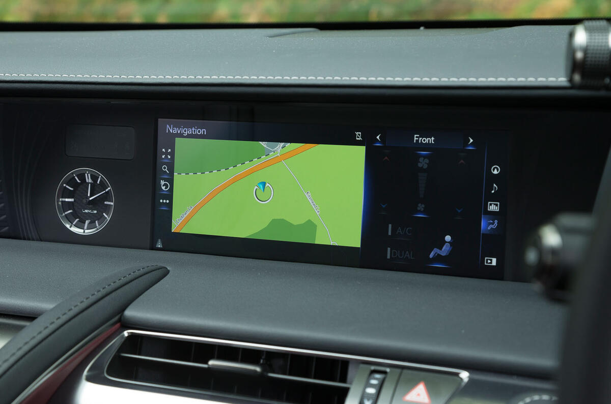 Lexus LC500 infotainment system