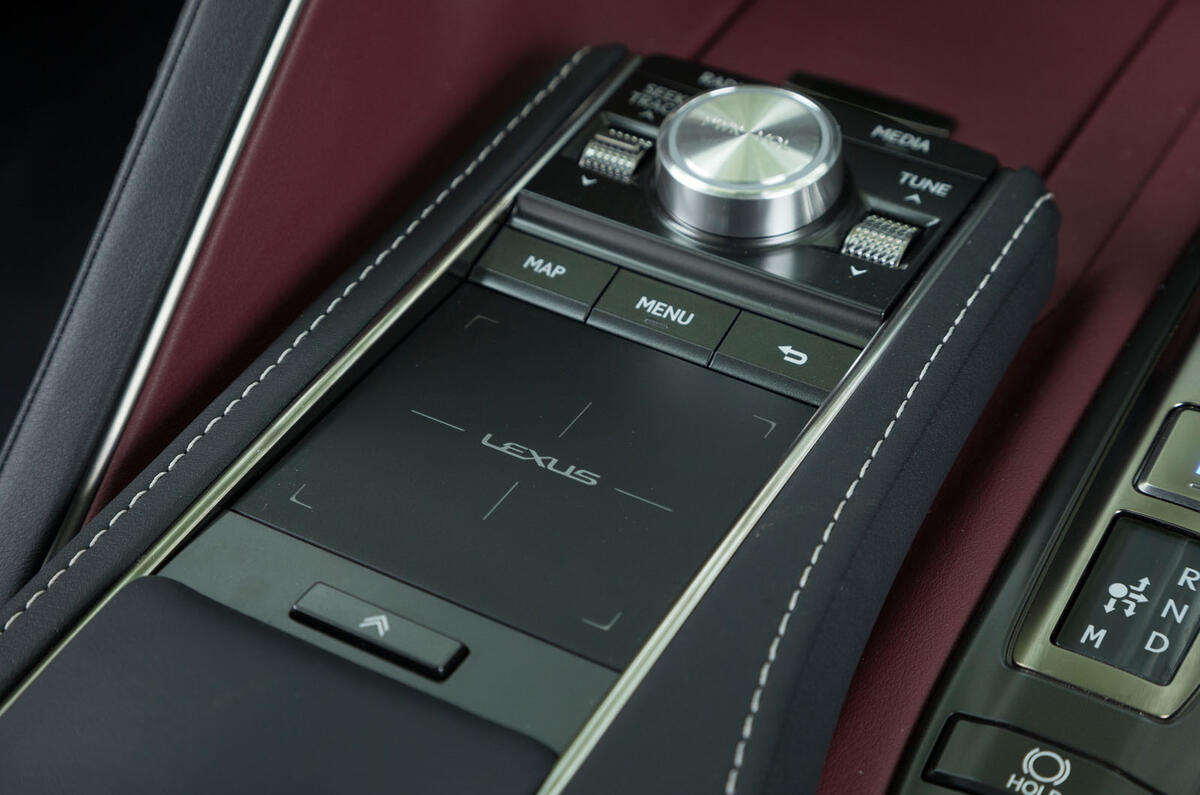 Lexus LC500 infotainment touchpad controller
