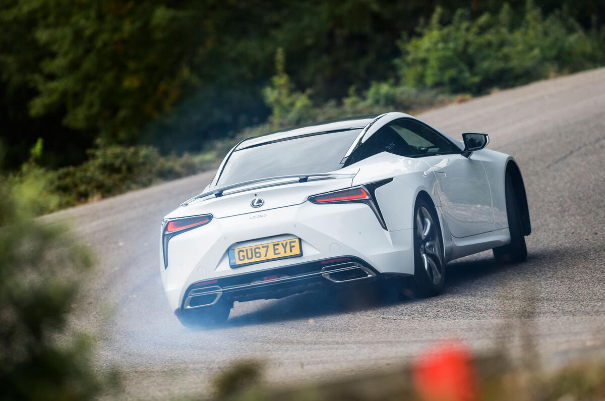 Lexus LC500 rear drifting