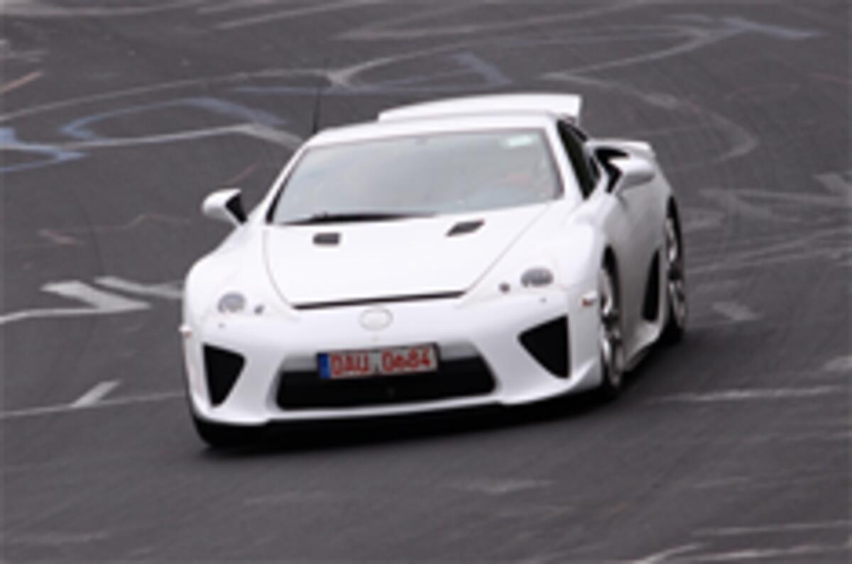 Production Lexus LF-A spied