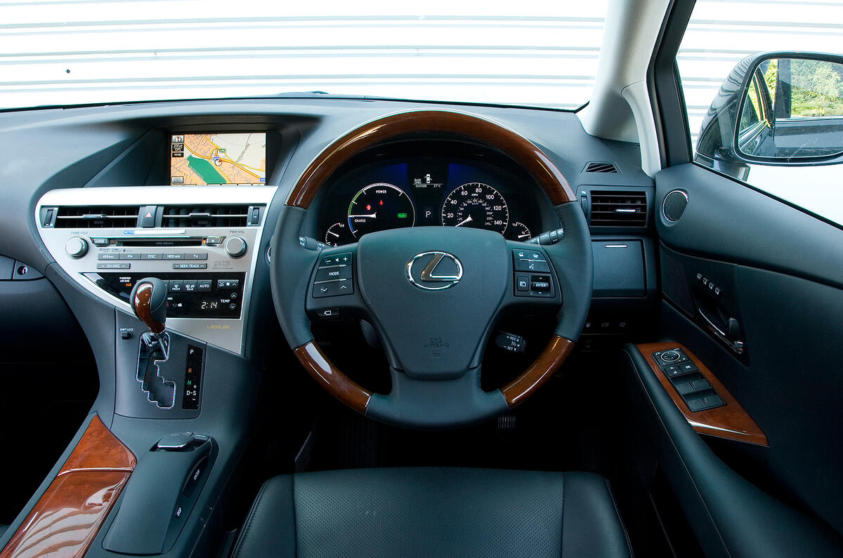 Cabin is comfortable with high class materials used throughout and clever detailing Lexus RX dashboard