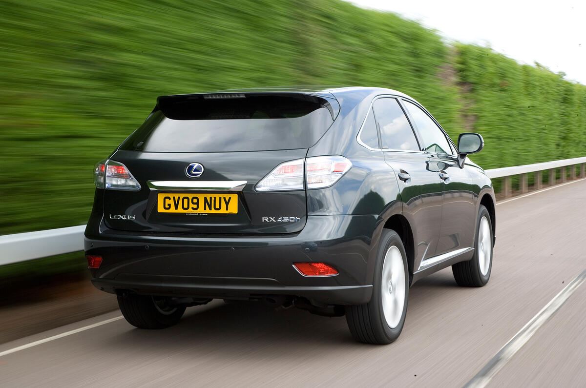 Most of the time, the RX450h is plenty quick enough Lexus RX rear quarter