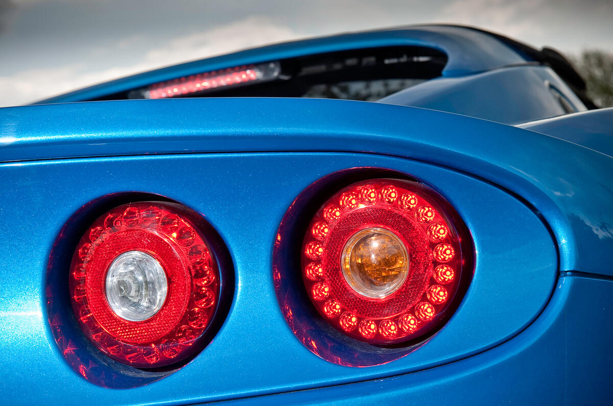 Tail-lights contain an attractive circular pattern of LEDs Lotus Elise rear lights