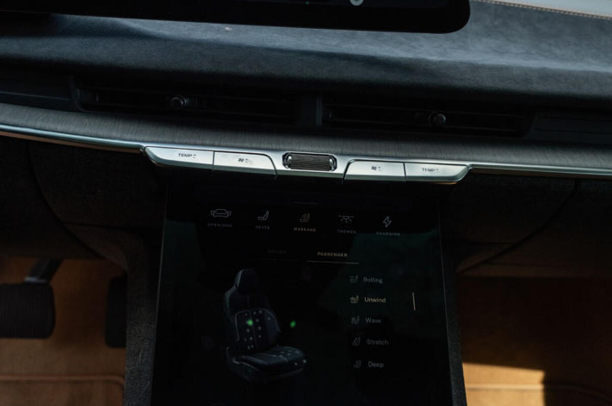 Lucid Air 2025 review driving centre console 01659