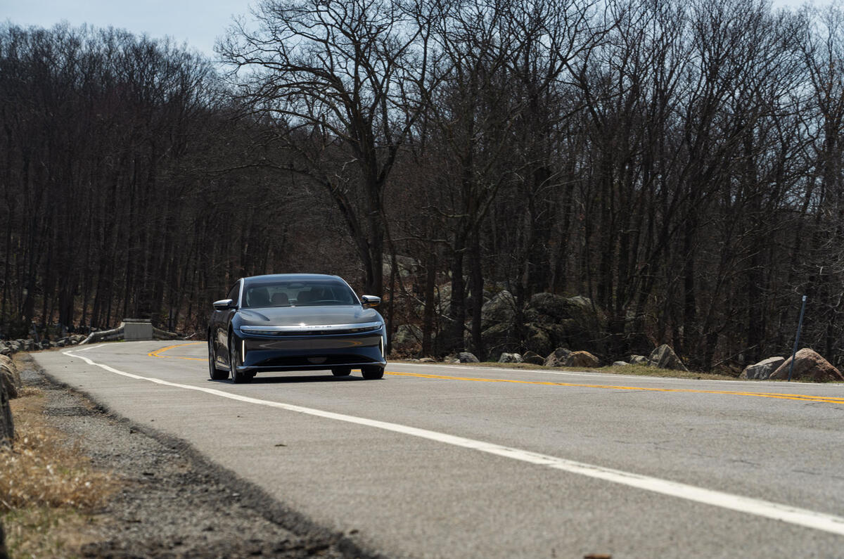 Lucid Air 2025 review driving front action 0726