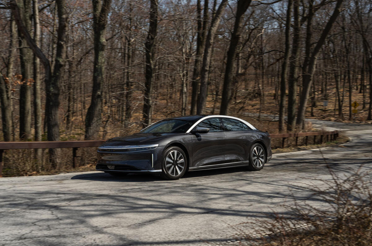 Lucid Air 2025 review driving front action 0795