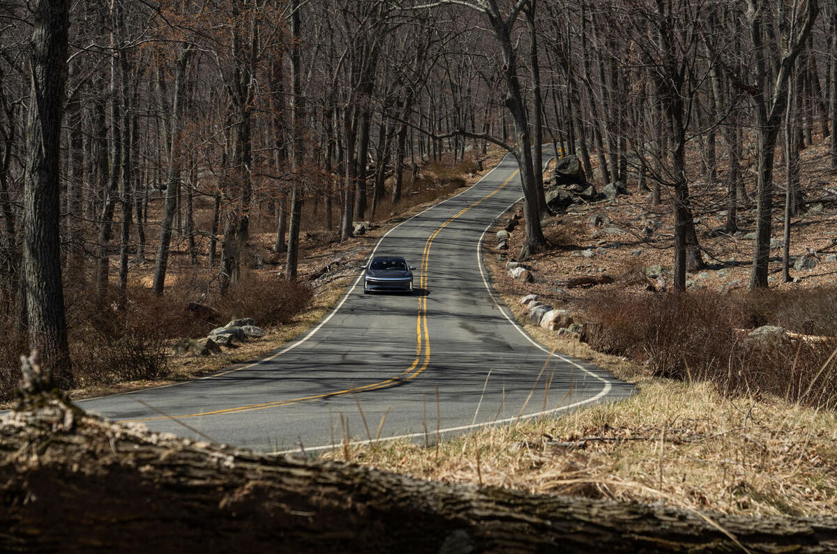 Lucid Air 2025 review driving front action 0915