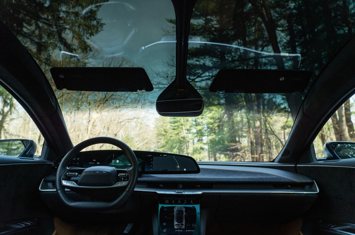 Lucid Air 2025 review driving windscreen 01538