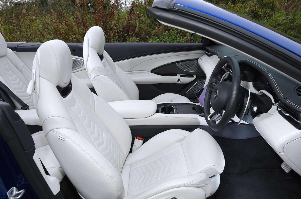 Maserati GranCabrio review 2024 06 front seats Maserati GranCabrio review 2024 06 front seats
