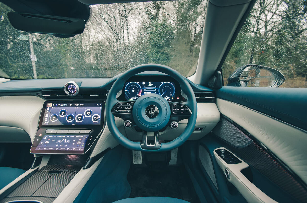 Maserati Granturismo Folgore review 2025 011 dash Maserati Granturismo Folgore review 2025 011 dash