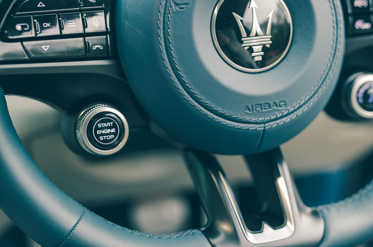 Maserati Granturismo Folgore review 2025 013 steering wheel Maserati Granturismo Folgore review 2025 013 steering wheel