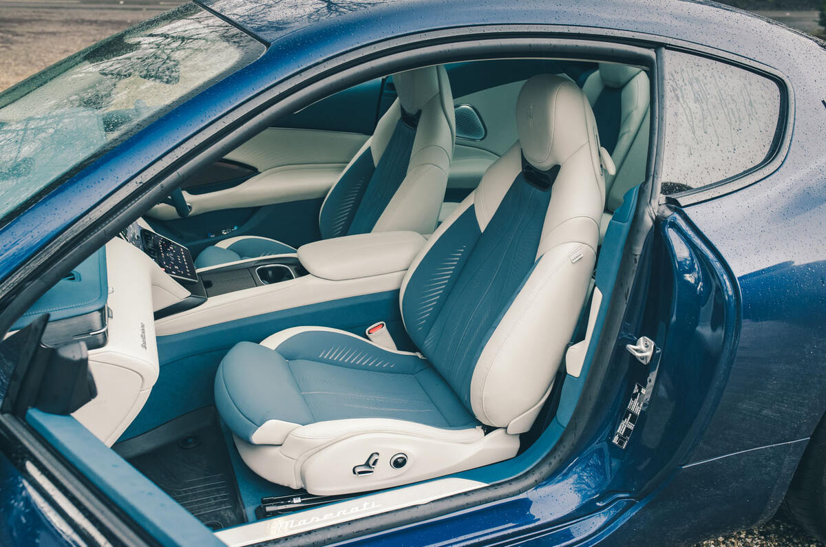 Maserati Granturismo Folgore review 2025 019 front seats Maserati Granturismo Folgore review 2025 019 front seats