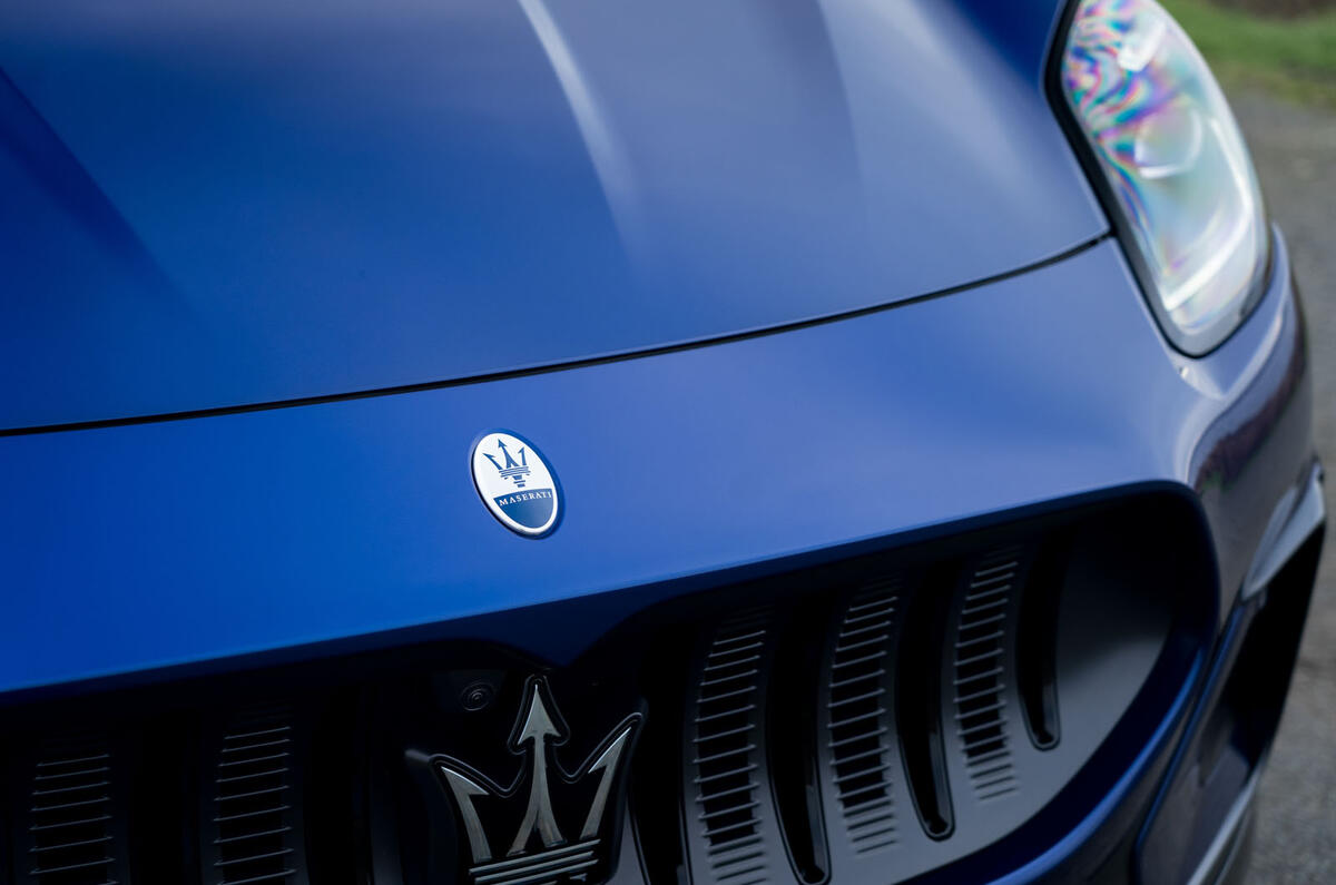Maserati Grecale Folgore 2025 Review badge detail 781