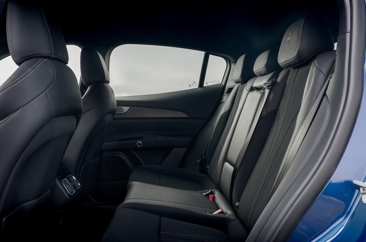 Maserati Grecale Folgore 2025 Review rear seats 134