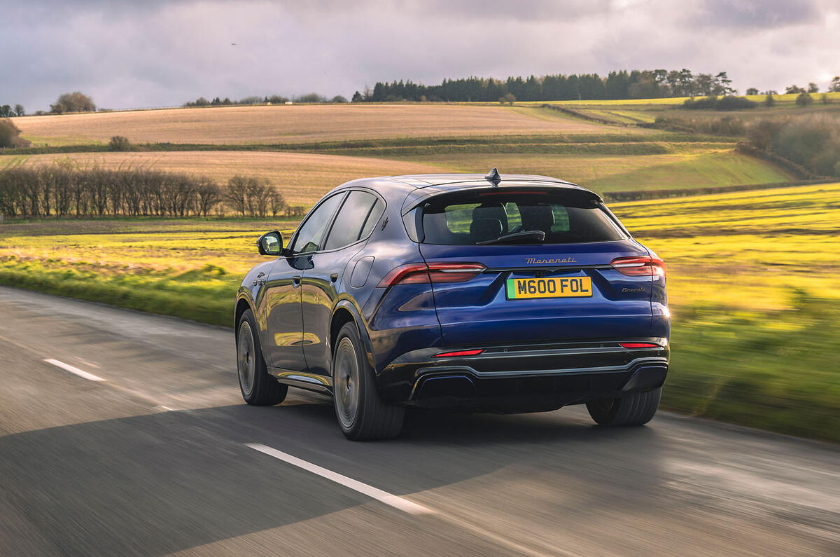 Maserati Grecale Folgore 2025 Review rear tracking 009