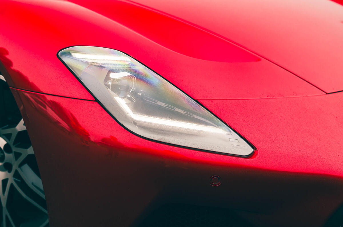 Maserati MC20 Celio review 2024 04 headlight