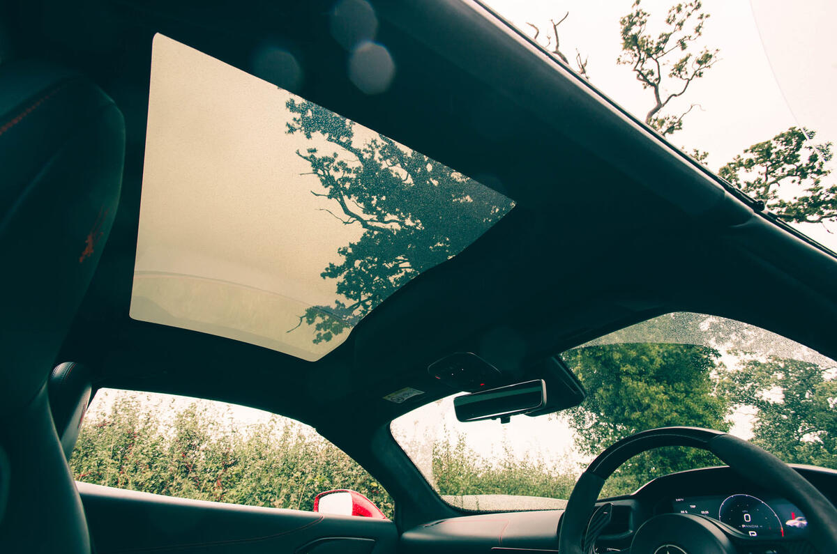 Maserati MC20 Celio review 2024 22 sunroof